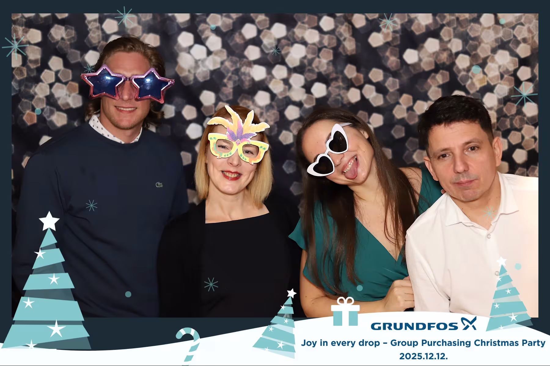 Snapify szelfigép a Grundfos karácsonyi céges rendezvényén Székesfehérváron